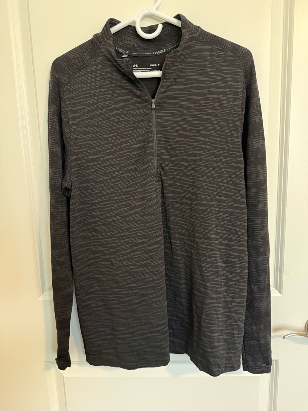 Under Armour Men's Charcoal Heather Quarter-Zip Performance Sweater